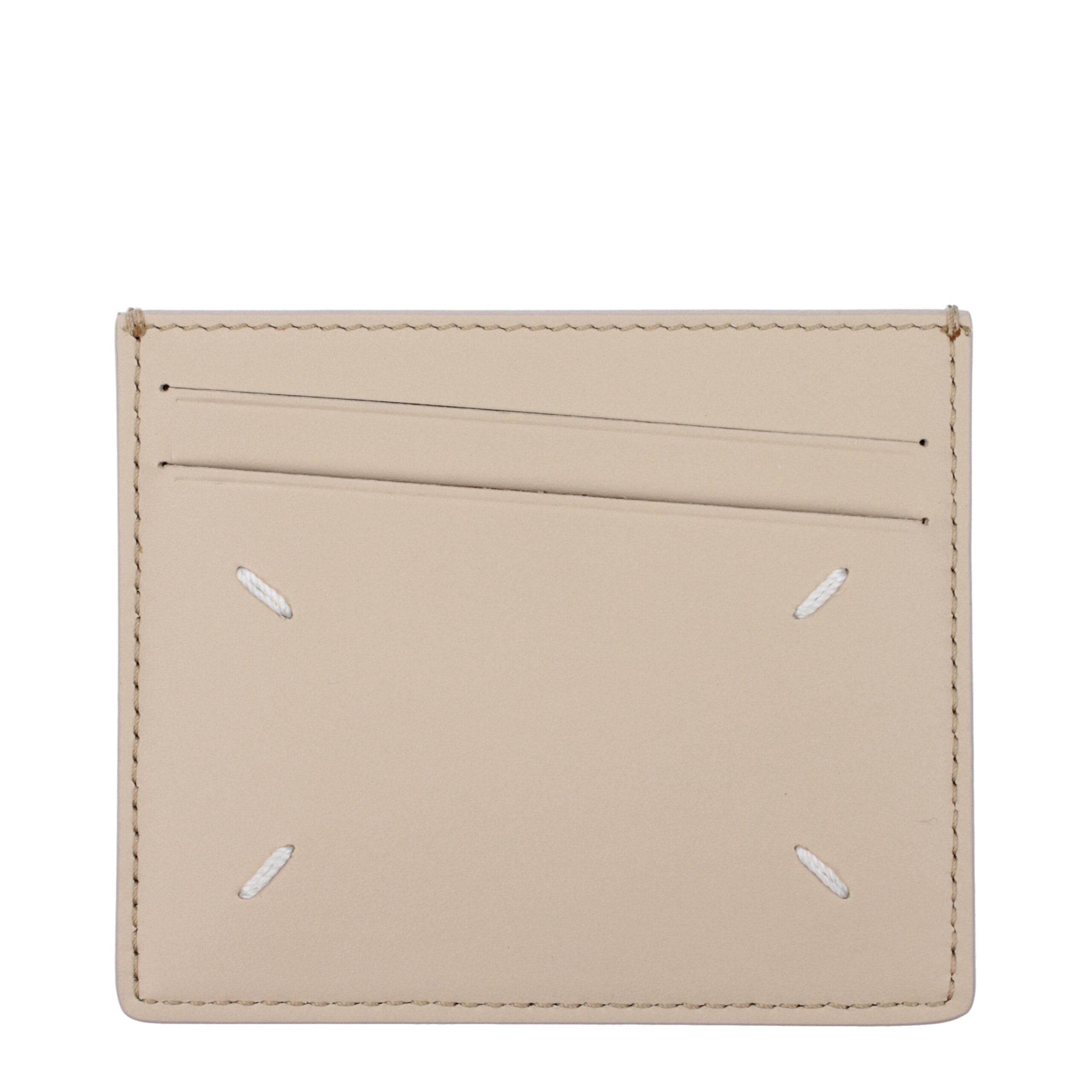 Maison Margiela Beige Leather Cardholder